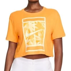 Nike Dri Fit Cropped Slam Tee Shirt -Tennis Promotion Store FJ2711 717