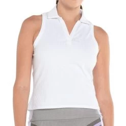 K-Swiss K Swiss Sleeveless Rib Polo -Tennis Promotion Store KWT06 110