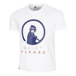 Quiet Please Retro Logo Tee Shirt -Tennis Promotion Store QP110105 300